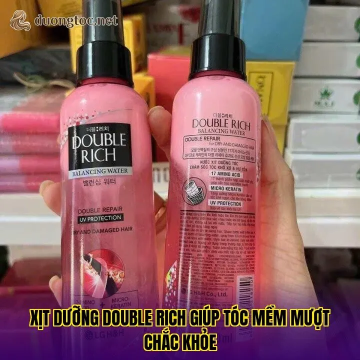 Xịt dưỡng Double Rich giúp tóc mềm mượt chắc khỏe