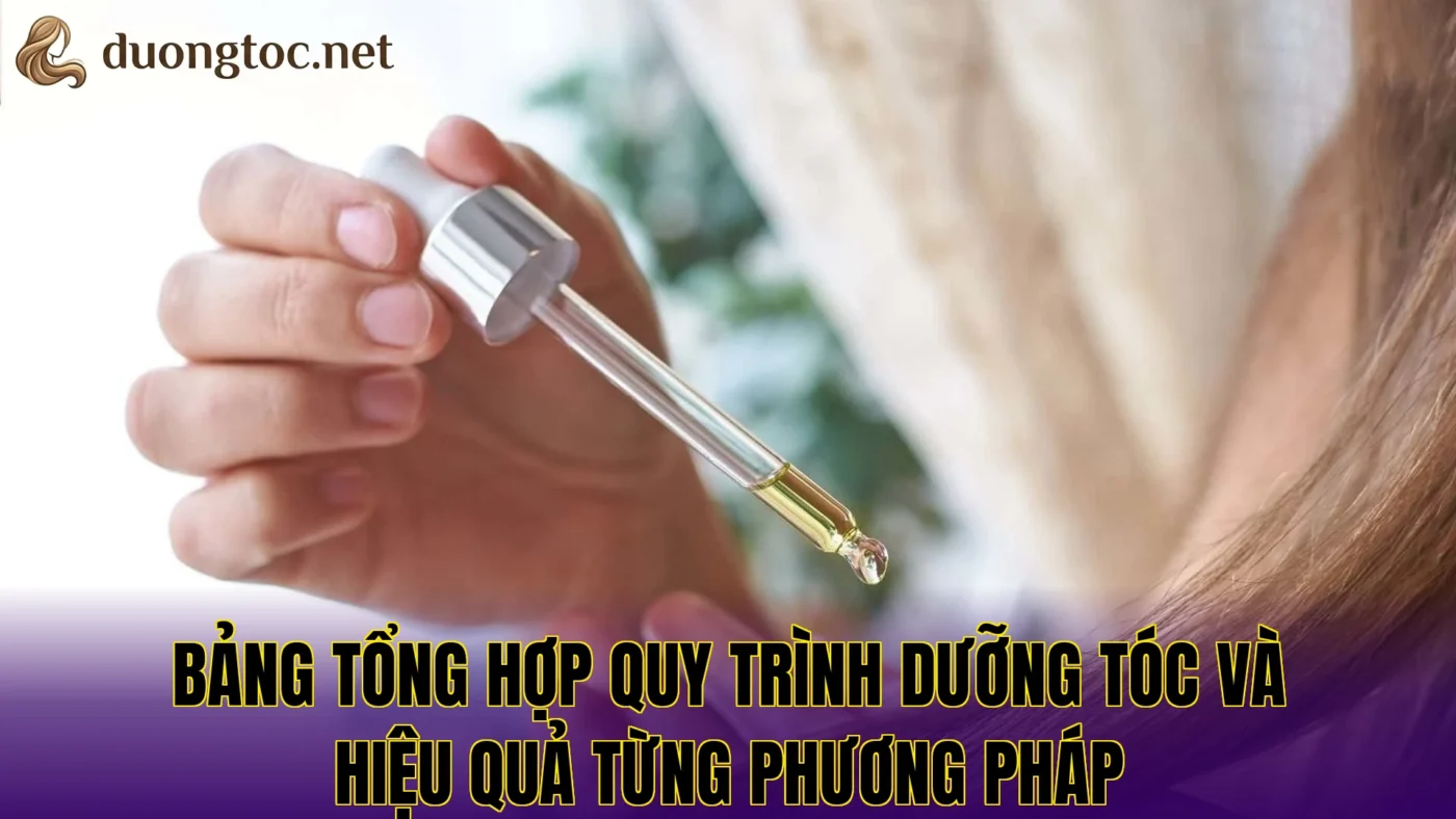 Bảng tổng hợp quy trình dưỡng tóc và hiệu quả từng phương pháp