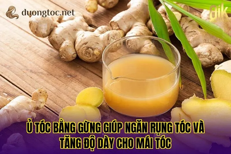 Ủ tóc bằng gừng giúp ngăn rụng tóc và tăng độ dày cho mái tóc