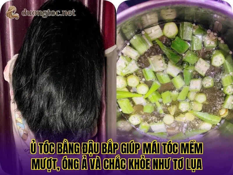 Ủ tóc bằng đậu bắp giúp mái tóc mềm mượt, óng ả và chắc khỏe như tơ lụa