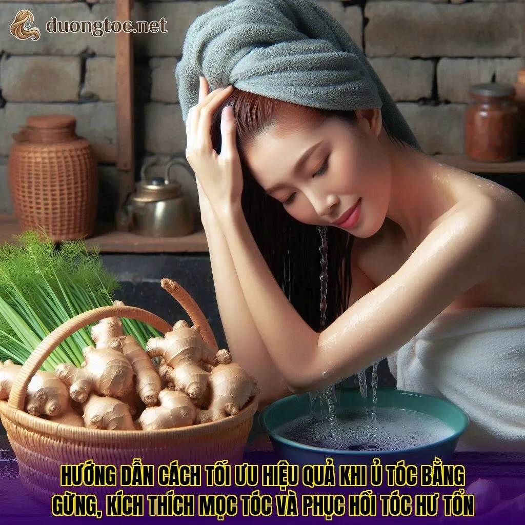 Hướng dẫn cách tối ưu hiệu quả khi ủ tóc bằng gừng, kích thích mọc tóc và phục hồi tóc hư tổn
