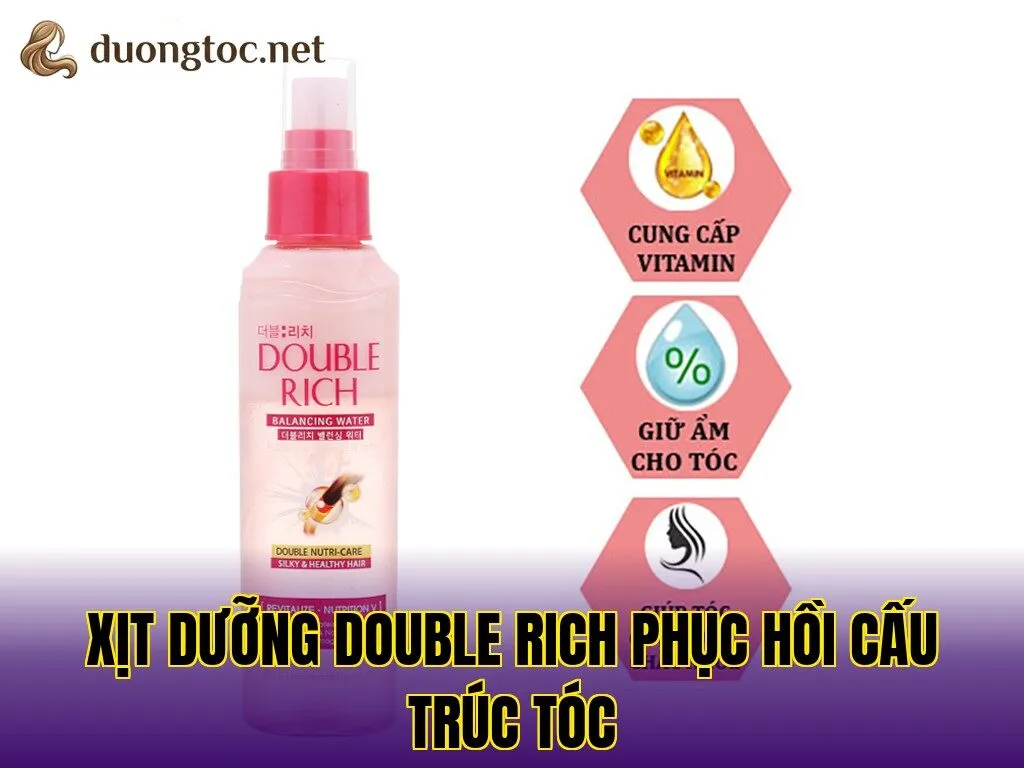 Xịt dưỡng Double Rich phục hồi cấu trúc tóc