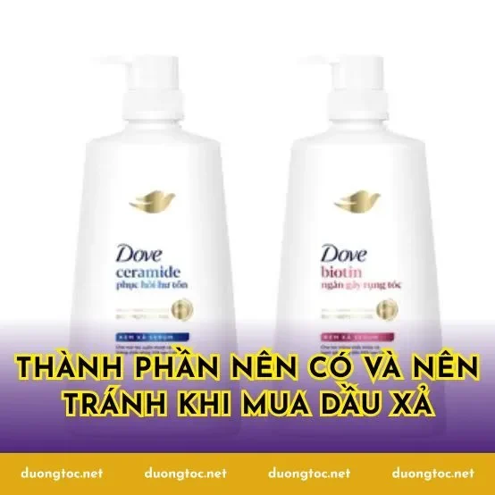 Thành phần nên có và nên tránh khi mua dầu xả