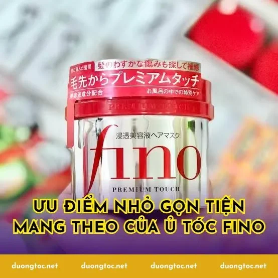 Ưu điểm nhỏ gọn tiện mang theo của ủ tóc Fino